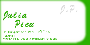 julia picu business card